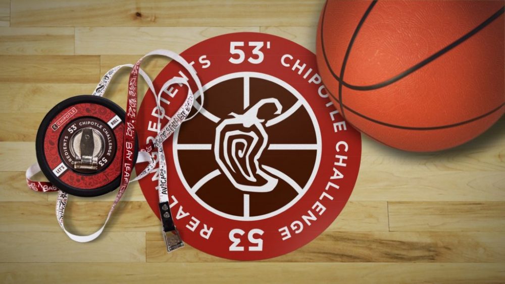 Basketball and Burritos? Chipotle taps into TikTok with a tricky 53ft. Basketball Shot Challenge