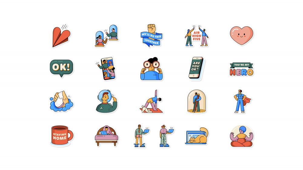 WhatsApp and the WHO have partnered on a 'Together at Home' Sticker Pack