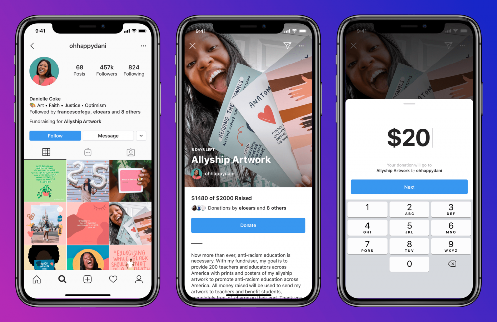Instagram Tests Personal Fundraising Feature