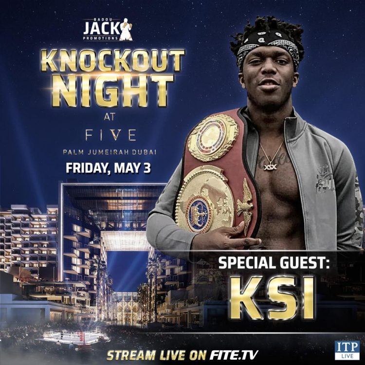 Superstar YouTuber KSI Will Attend Badou Jack's Knockout Night in Dubai