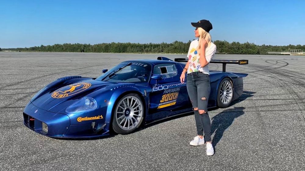 Supercar Blondie Checks Out World's Only Street Converted Maserati MC12 Corsa