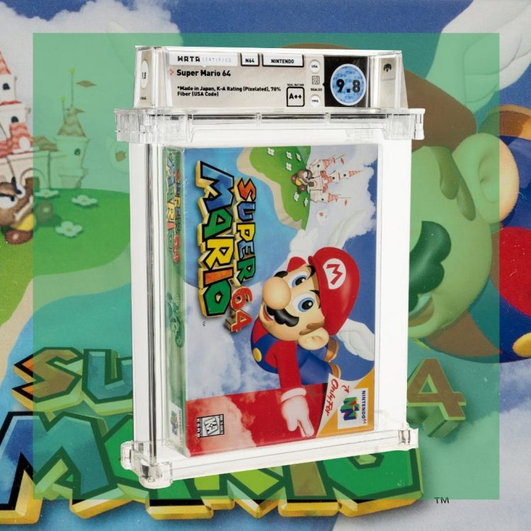 A sealed copy of Super Mario 64 game sells for a record $1.56 million!