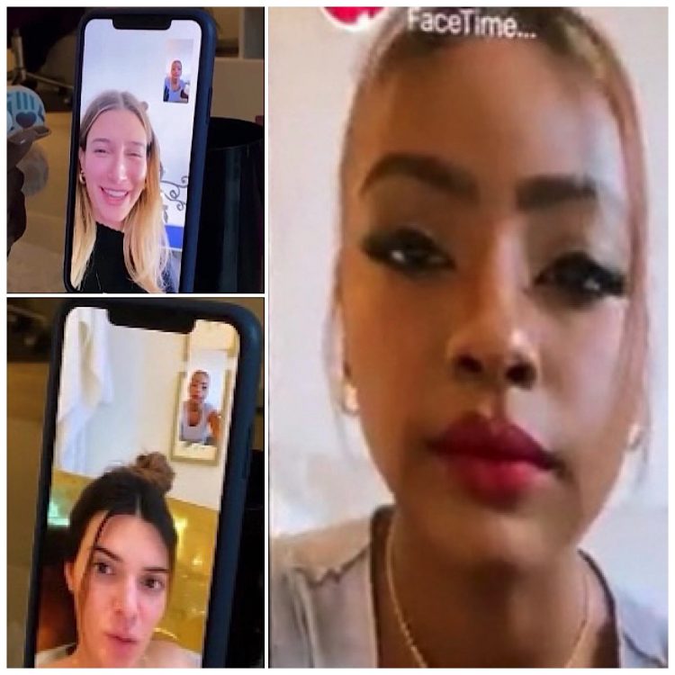 Justine Skye Catches Kendall Jenner in the Bathtub While Doing TikTok FaceTime Challenge