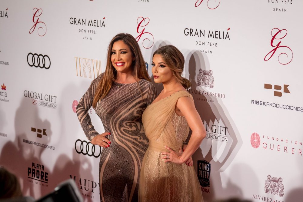 Maria Bravo (left) with Eva Longoria