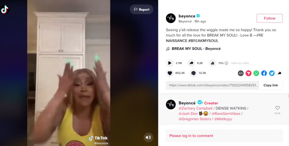 Beyonce TikTok