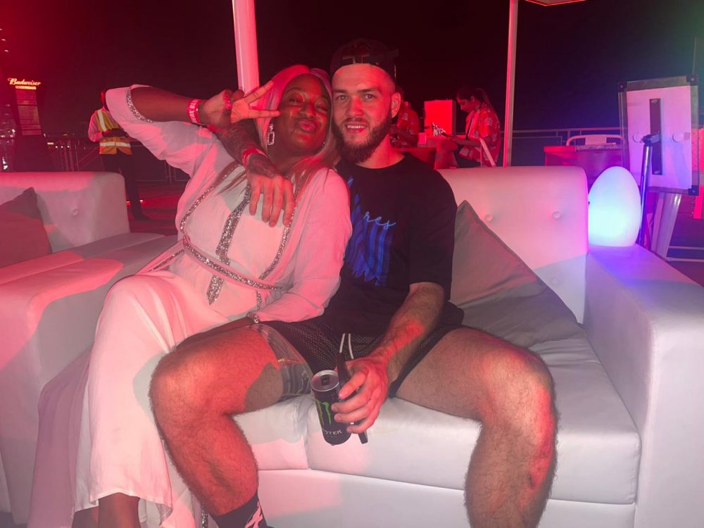 DJ Cuppy with fiance Ryan Taylor at BudX FIFA Fan Festival