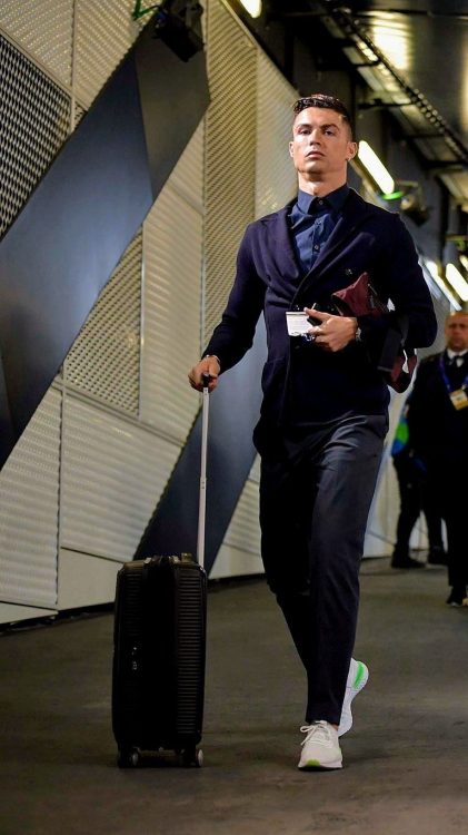 Cristiano Ronaldo at the airport