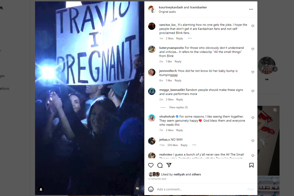 Kourtney Kardashian Announces Pregnancy to Travis Barker