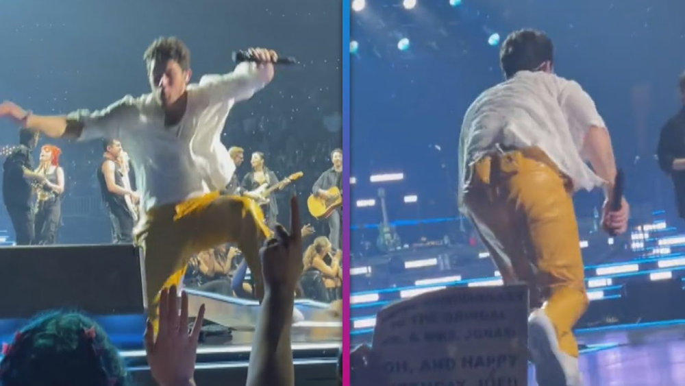 Nick Jonas falling on stage goes viral online