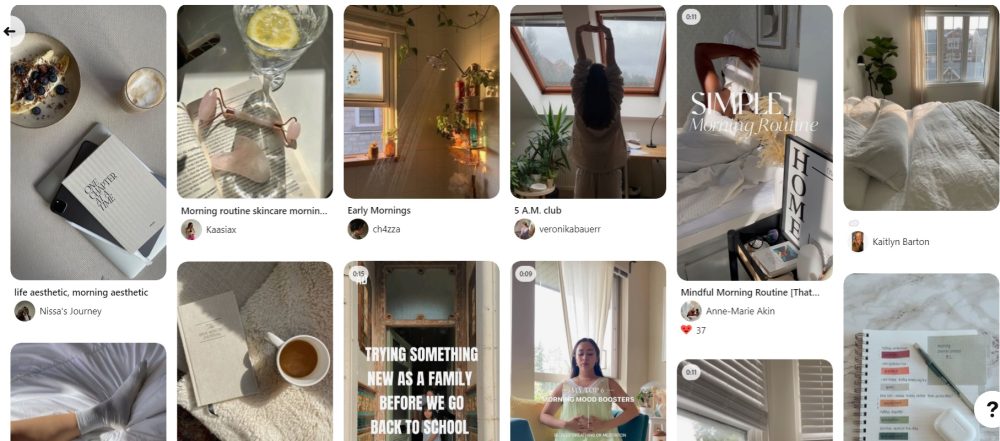 7 step morning routine from Pinterest