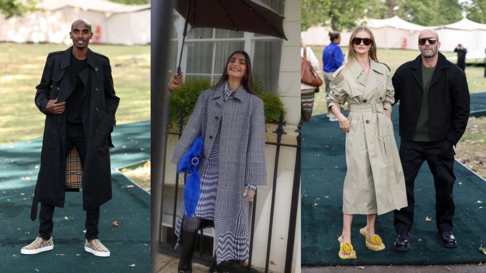 Celebrity spotting at Burberry London Fashion Week S/S24