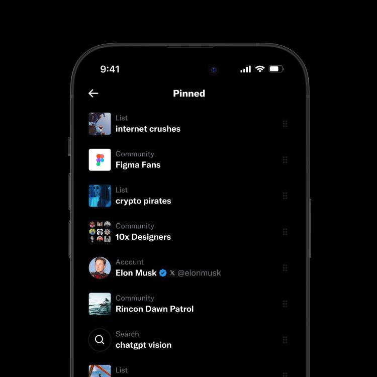 X experiments with new pinned feature