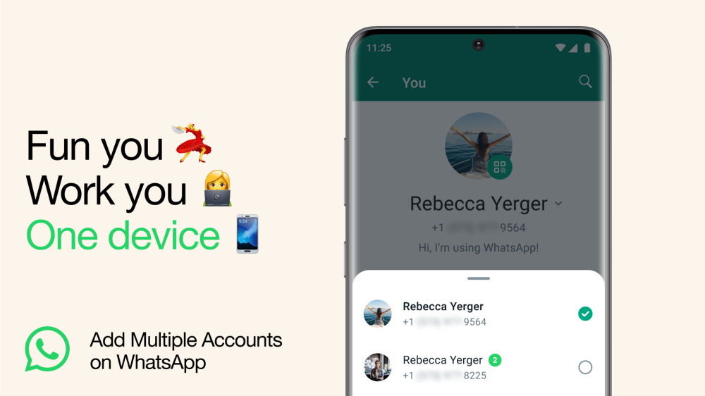 how to add multiple accounts to whatsapp