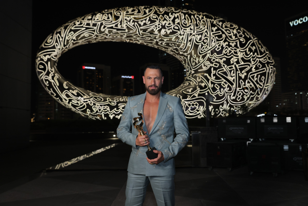 The EMIGALA Fashion & Beauty Awards at the Museum of the Future in Dubai, showcasing fashion, beauty and cultural innovation.